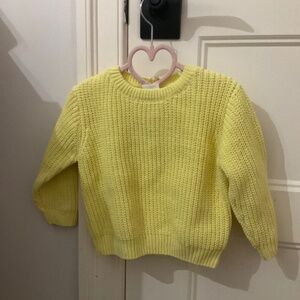 NWT Zara yellow chenille sweater size 18-24 months